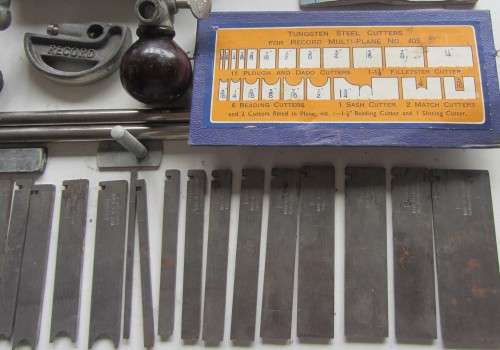 Record Multi-Plane No 405-Tungsten Steel Cutters Plus Extra Blades(to clean) As per Photos