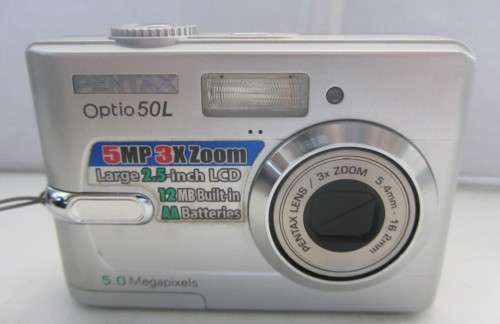 Pentax Optio 50-L Digital Camera-Good Condition- Working