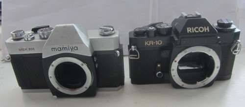 Ricoh KR-10 Body(shutter Stuck) Plus Mamiya MSK 500 Body(winder stuck)