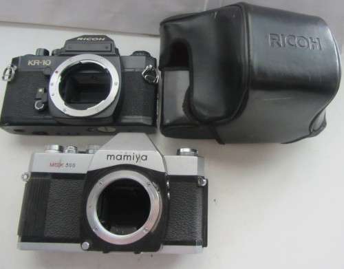 Ricoh KR-10 Body(shutter Stuck) Plus Mamiya MSK 500 Body(winder stuck)