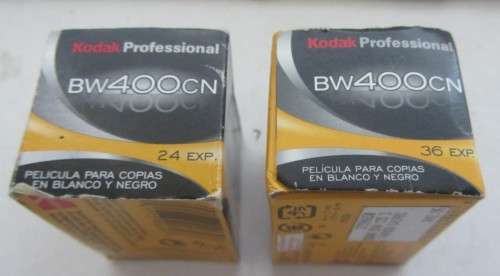Kodak Professional BW 400 CN Films-Two 1x 24exp 1x 36exp-Outdated-Sealed.