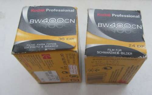 Kodak Professional BW 400 CN Films-Two 1x 24exp 1x 36exp-Outdated-Sealed.