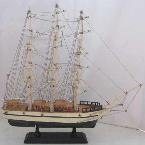 Model Sailing Boat-Wood-Total Length-30cm-Hight-30cm
