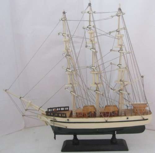 Model Sailing Boat-Wood-Total Length-30cm-Hight-30cm