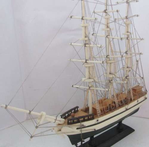 Model Sailing Boat-Wood-Total Length-30cm-Hight-30cm