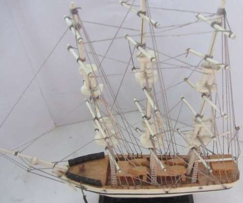 Model Sailing Boat-Wood-Total Length-30cm-Hight-30cm