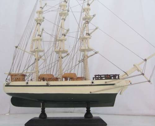 Model Sailing Boat-Wood-Total Length-30cm-Hight-30cm