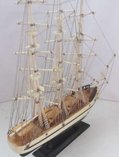 Model Sailing Boat-Wood-Total Length-30cm-Hight-30cm