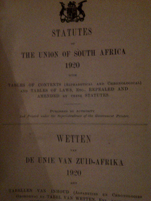 Book,Union of South Africa 1920