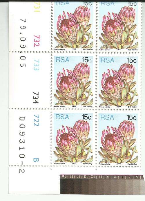 South Africa MNH control block of 6