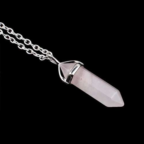 Rose Quartz Point Necklace