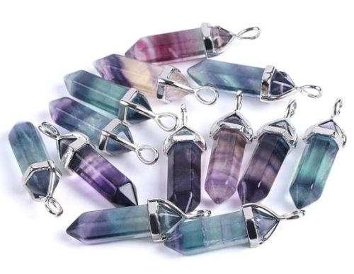 Fluorite Double Terminated Point Pendant