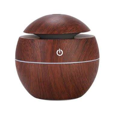 USB Ultrasonic Aroma Humidifier - Dark Wood Grain