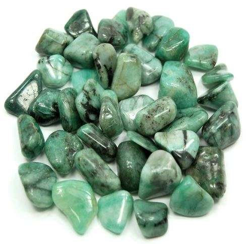 Polished Emerald Tumbled Stones 50g