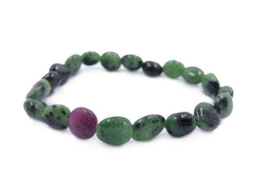 Ruby Zoisite Nugget Bracelet