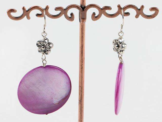 **Crazy Sale** Purple shell earrings