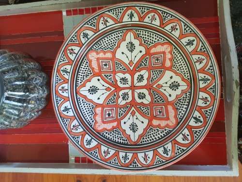 Moroccan Hand painted clay bowl