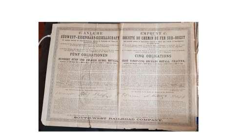 1885 Russian Government stamped antique document