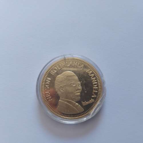 10 Years of Freedom Coin South Africa Gold plated