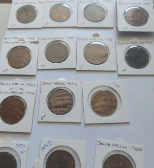 18 x South African Penny 1926- 1960