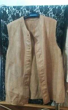 Mens Vintage Leather Waistcoat