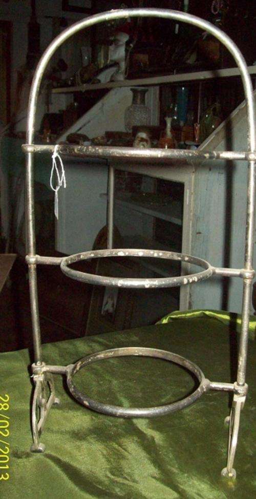 SILVER PLATE 3 TIER CAKE STAND - ROYAL HOTEL OR RAILWAYS - R300.00