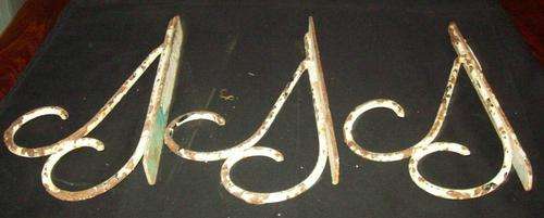 WROUGHT IRON BRACKETS X 3