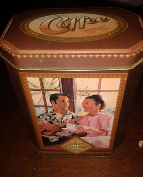 ISLAND HERITAGE COFFEE & TEA CO TIN -CRAZY R1 START!!!