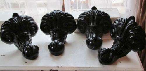 4 x REPLICA Ball & Claw Bath Feet - Made from Cast Aluminium