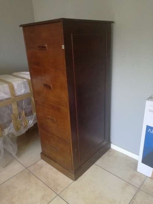 Vintage wooden filing cabinet