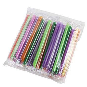100 Oversized Individually Wrapped Bubble Tea Straws.