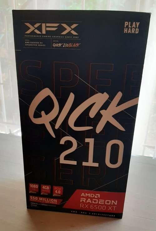 XFX Radeon RX 6500 XT Speedster QICK 4GB GDDR6 64-bit PCI-E 4.0 Desktop Graphics Card