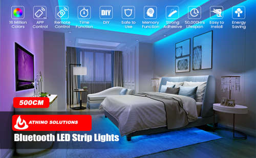 LED STRIP LIGHTS BLUETOOTH, LED STRIP LIGHTS MUSIC SYNC LED STRIP LIGHTS SMARTPHONE APP LED STRIP