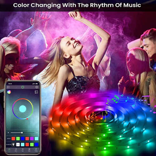 LED STRIP LIGHTS BLUETOOTH, LED STRIP LIGHTS MUSIC SYNC LED STRIP LIGHTS SMARTPHONE APP LED STRIP