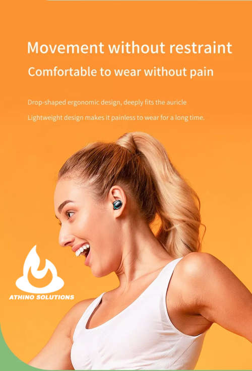 Wireless Earbud with smallest charging Case, Not Cumbersome to Carry