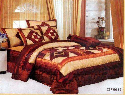 7 PCE ELEGANT QUILTED/COMFORTER SET - DOUBLE