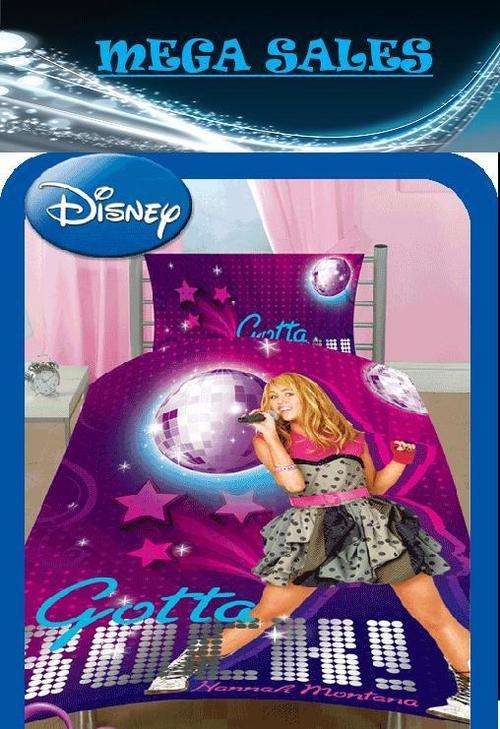 KIDS BED LINEN - HANNAH MONTANA DUVET SET - SINGLE BED
