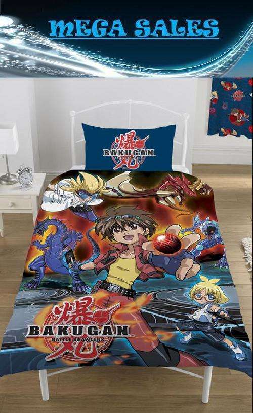KIDS BED LINEN - BAKUGAN DUVET SET - DOUBLE BED