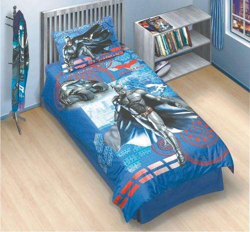 KIDS BED LINEN - BATMAN DUVET SET - SINGLE BED