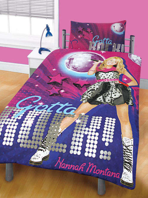 KIDS BED LINEN - HANNAH MONTANA DUVET SET - SINGLE BED