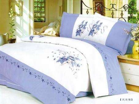 6 PCE COTTON BLEND DUVET COVER SETS - DOUBLE BED SIZE