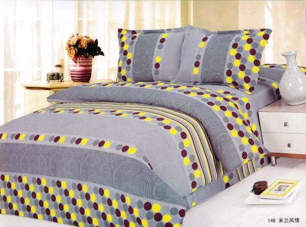 6 PCE COTTON BLEND DUVET COVER SETS - DOUBLE BED SIZE