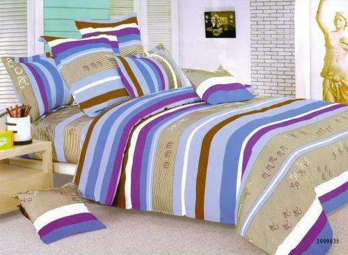 10 PCE COTTON BLEND DUVET COVER SETS - CURTAINS INCLUDED - DOUBLE BED SIZE