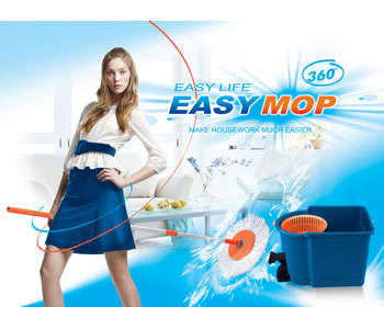Easy Life 360 Rotating Spin MAGIC MOP w/ 2 Heads & Dry bucket, As seen on TV