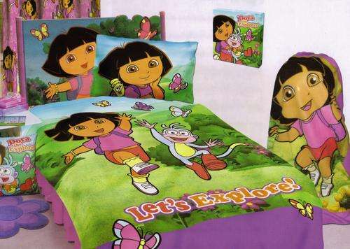 KIDS BED LINEN - DORA EXPLORER - DUVET COVER - SINGLE BED SIZE