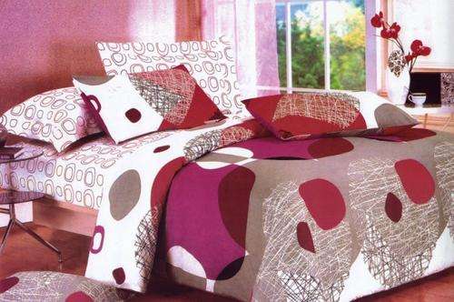 6 PCE COTTON FEEL DUVET COVER SETS - QUEEN BED SIZE