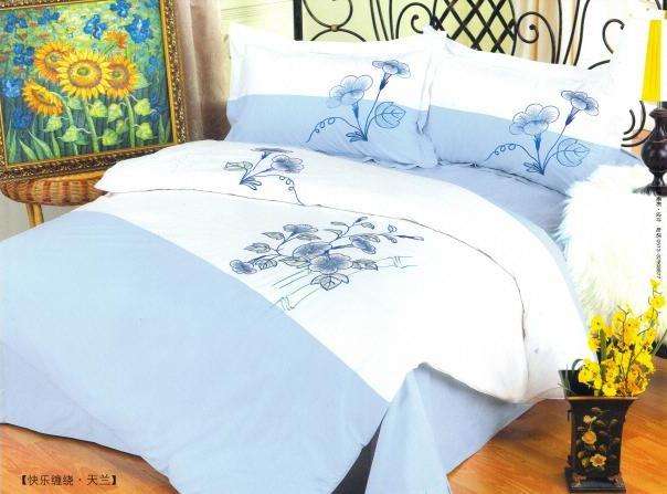 6 PCE COTTON FEEL DUVET COVER SETS - QUEEN BED SIZE