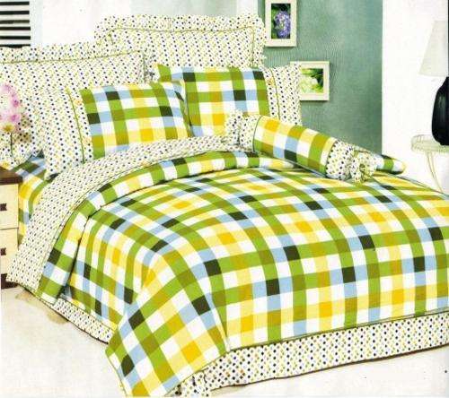 6 PCE COTTON FEEL DUVET COVER SETS - QUEEN BED SIZE