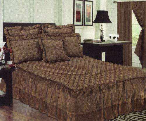 10 PCE SERENITY QUILTED BEDSPREAD SET - QUEEN BED SIZE