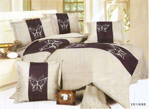 6 PCE COTTON FEEL DUVET COVER SETS - QUEEN BED SIZE